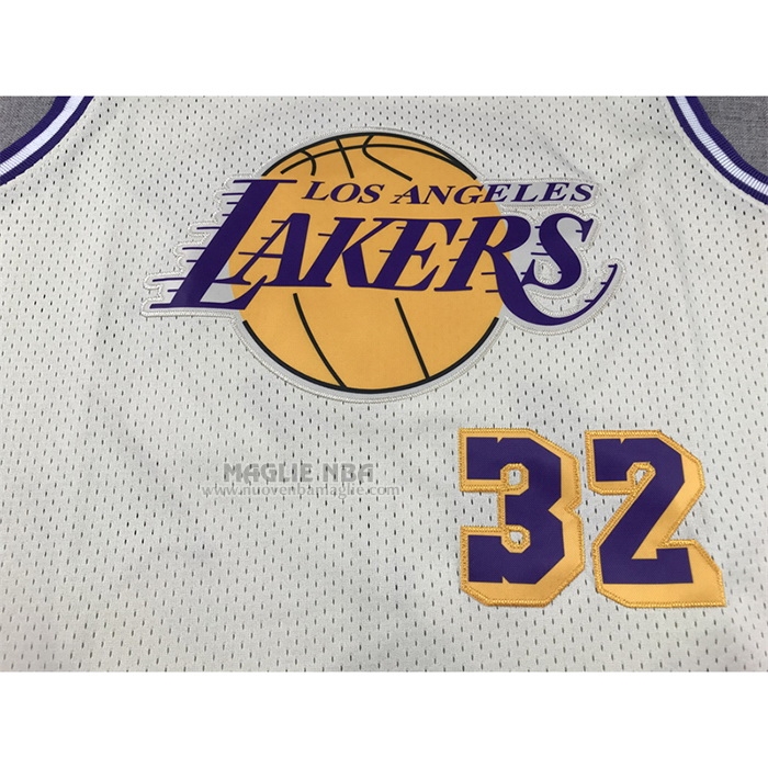 Maglia
 Magic Johnson NO 32 Los Angeles Lakers Mitchell & Ness Chainstitch Crema
